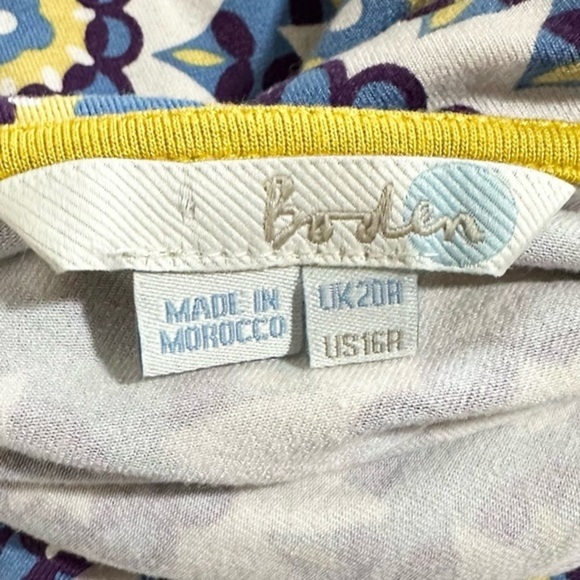 Boden Teal and White Floral Mini Dress - Picture 5 of 7